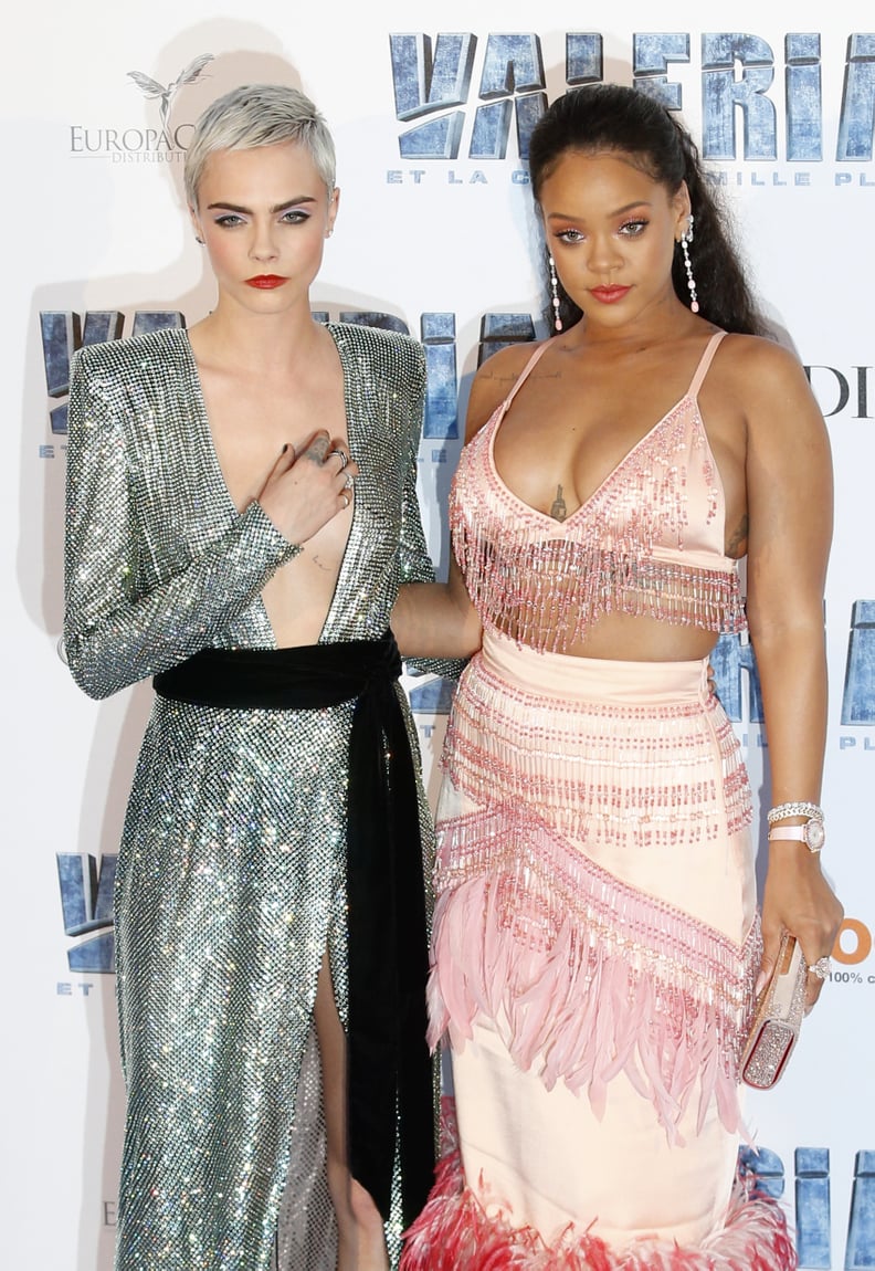 Rihanna Looked Dazzling by Cara's Side