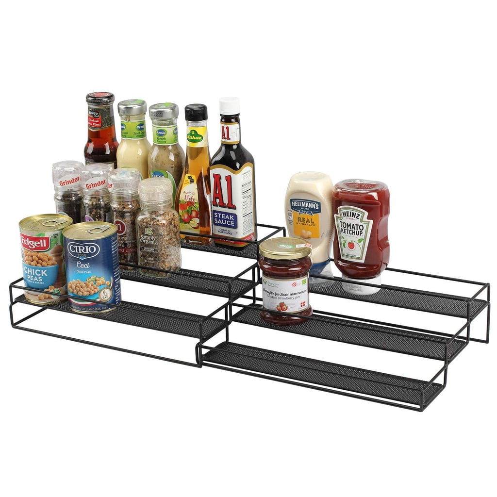 For Spices: 3-Tier Expandable Spice Rack Organizer For Cabinet