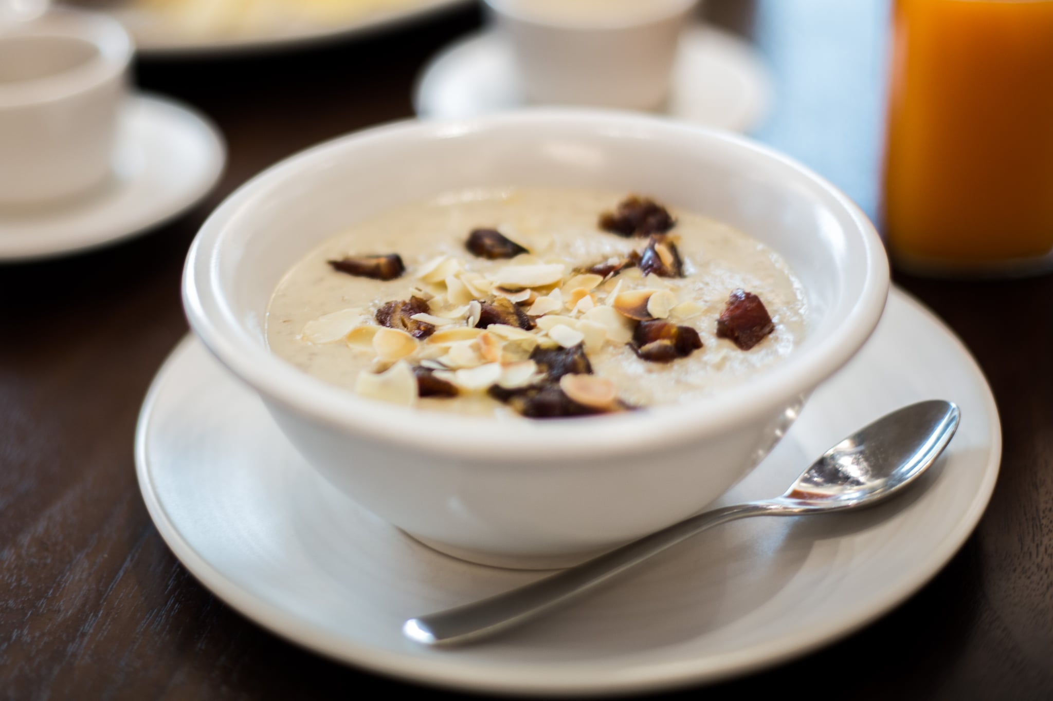 Oat And Quinoa Porridge With Dates Popsugar Middle East Food Put some date pieces on the bottom of two glasses. add quinoa to your oats to stay full all morning