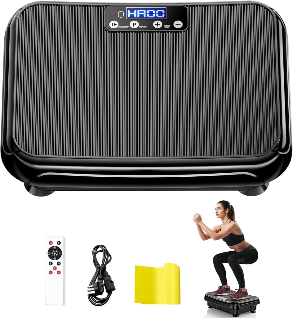 Tisscare Mini Vibration Plate Exercise Machine ($63, originally $100)
This compact version is perfect if you don't have a ton of space but still want all the benefits of a vibration workout. It has 99 speeds and eight preset programs, so you can find your rhythm easily. It seems like a great starter pick if you're new to vibration training or want something portable.