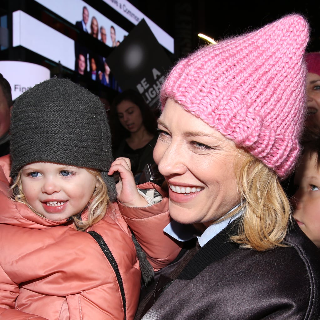 Cate Blanchett and Daughter at Rally in NYC January 2017