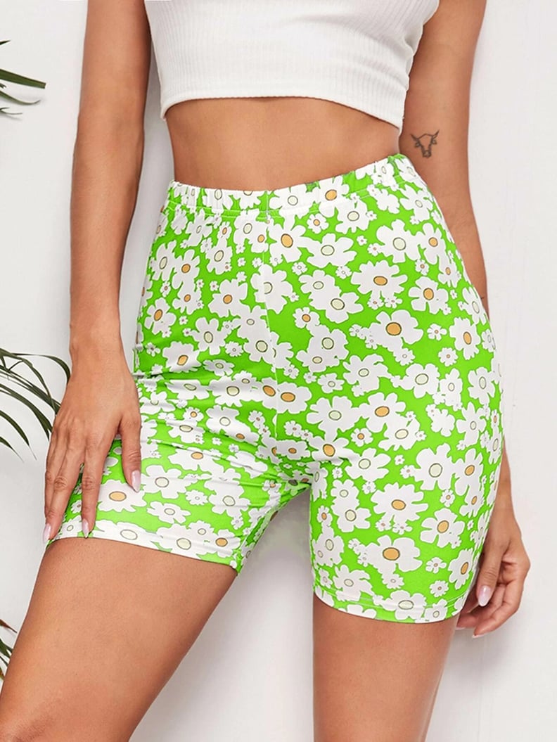 Shein Allover Floral Biker Shorts