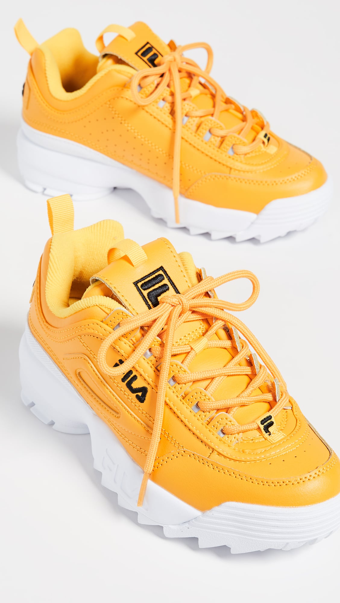 fila yellow taped logo disruptor 2 premium trainers