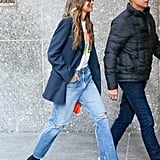 Style Your T-Shirt With: Jeans, A Blazer, and Boots