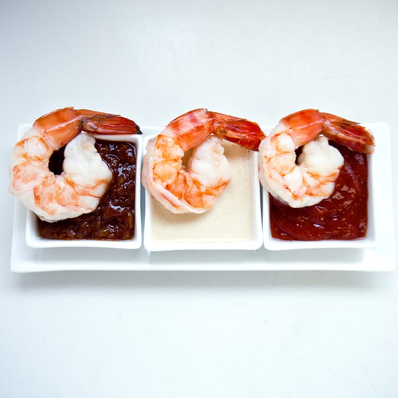 Poached Shrimp With 3 Sauces