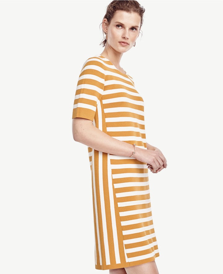 Ann Taylor Striped Short Sleeve Sweater Dress ($129)