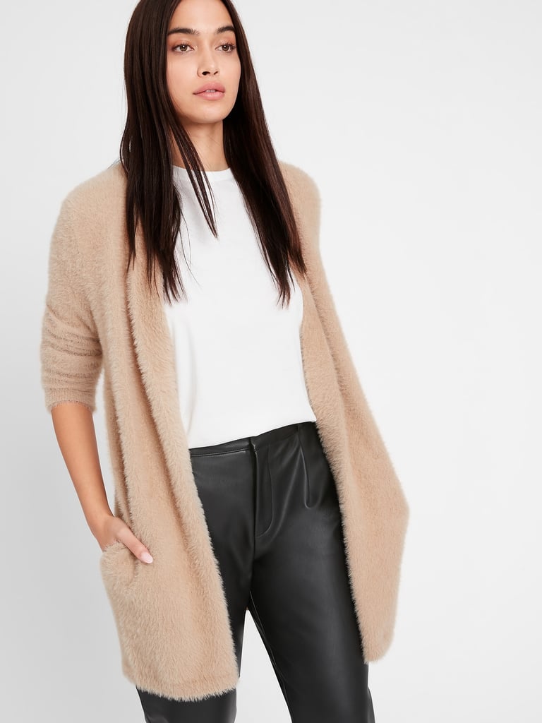 Banana Republic Fuzzy Long Cardigan Sweater