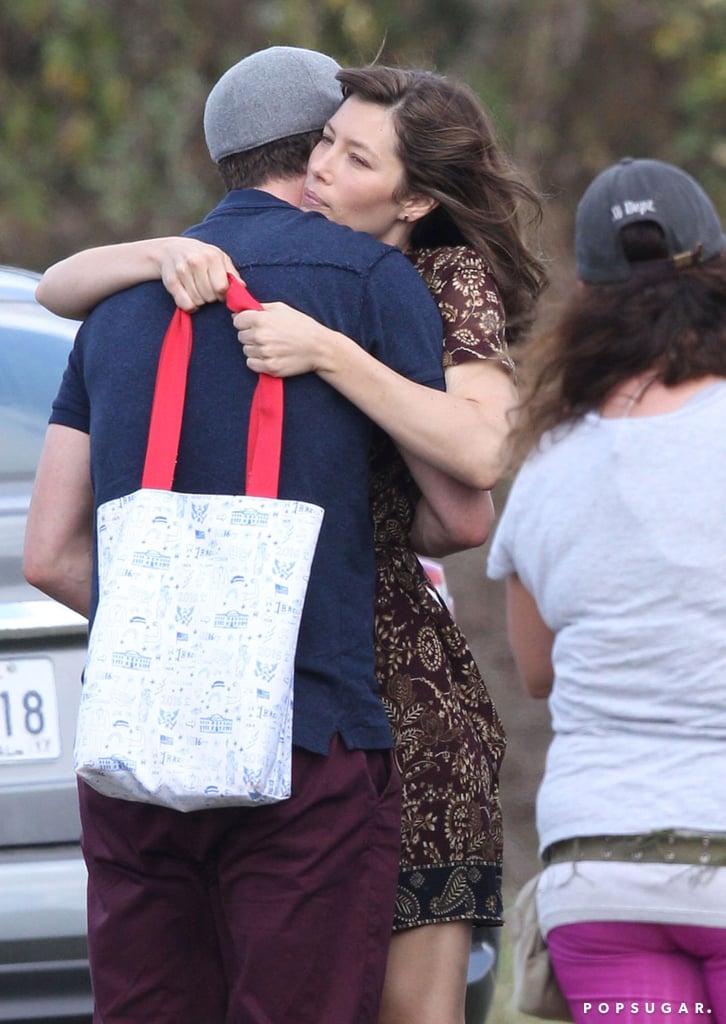 Justin Timberlake and Jessica Biel Kissing November 2016