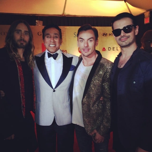 The band 30 Seconds to Mars, including Jared Leto, posed with Smokey Robinson.
Source: Instagram user 30secondstomars