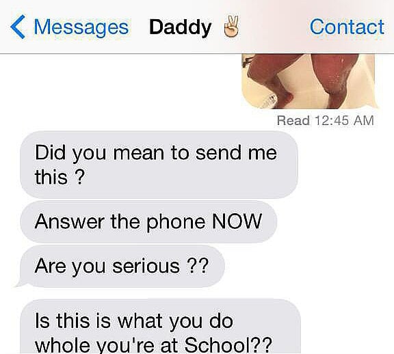 Girl Sent Nude to Her Dad