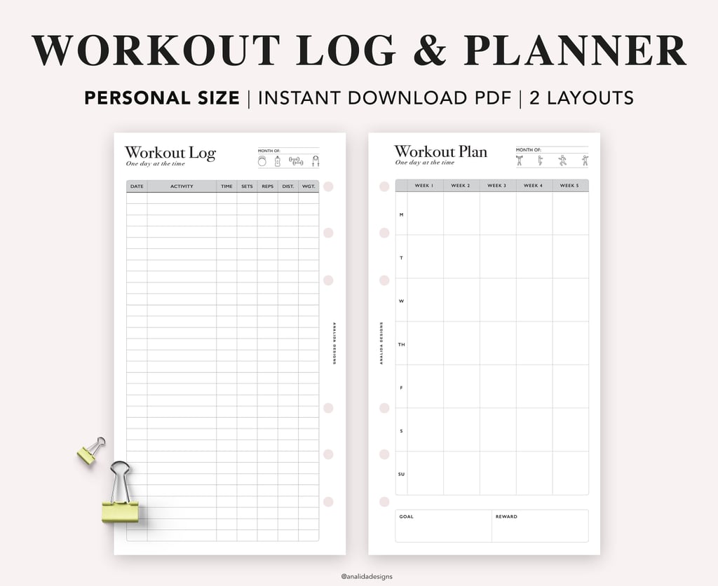 Workout Log and Planner