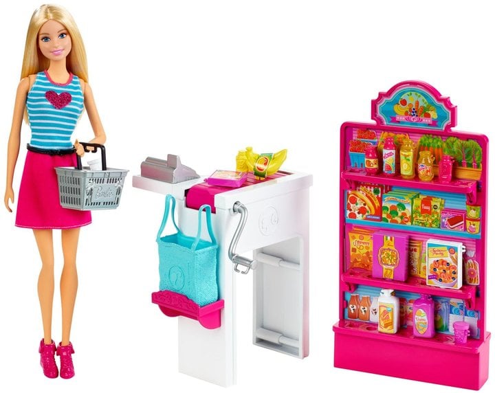Barbie Malibu Ave Grocery Store with Doll Play Set