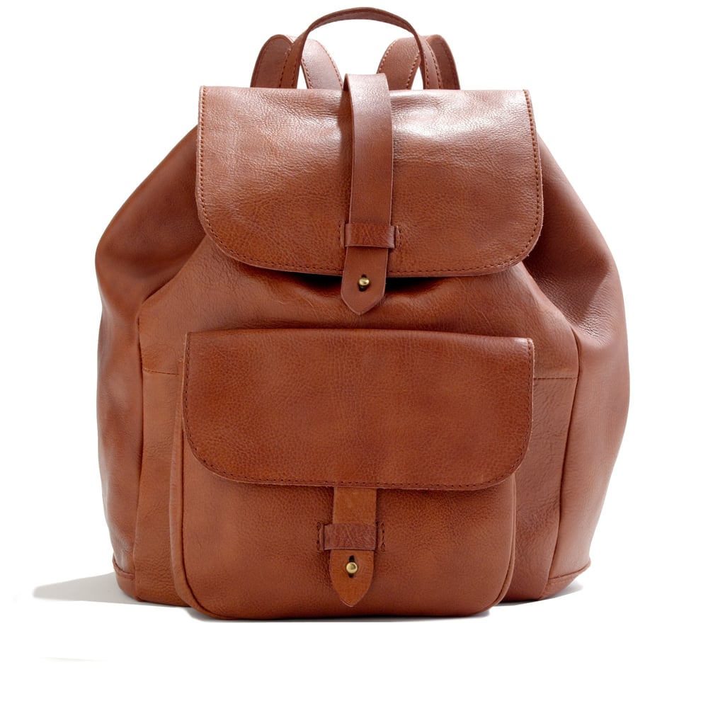 Madewell The Transport Brown Leather Backpack (248) Emma Stone