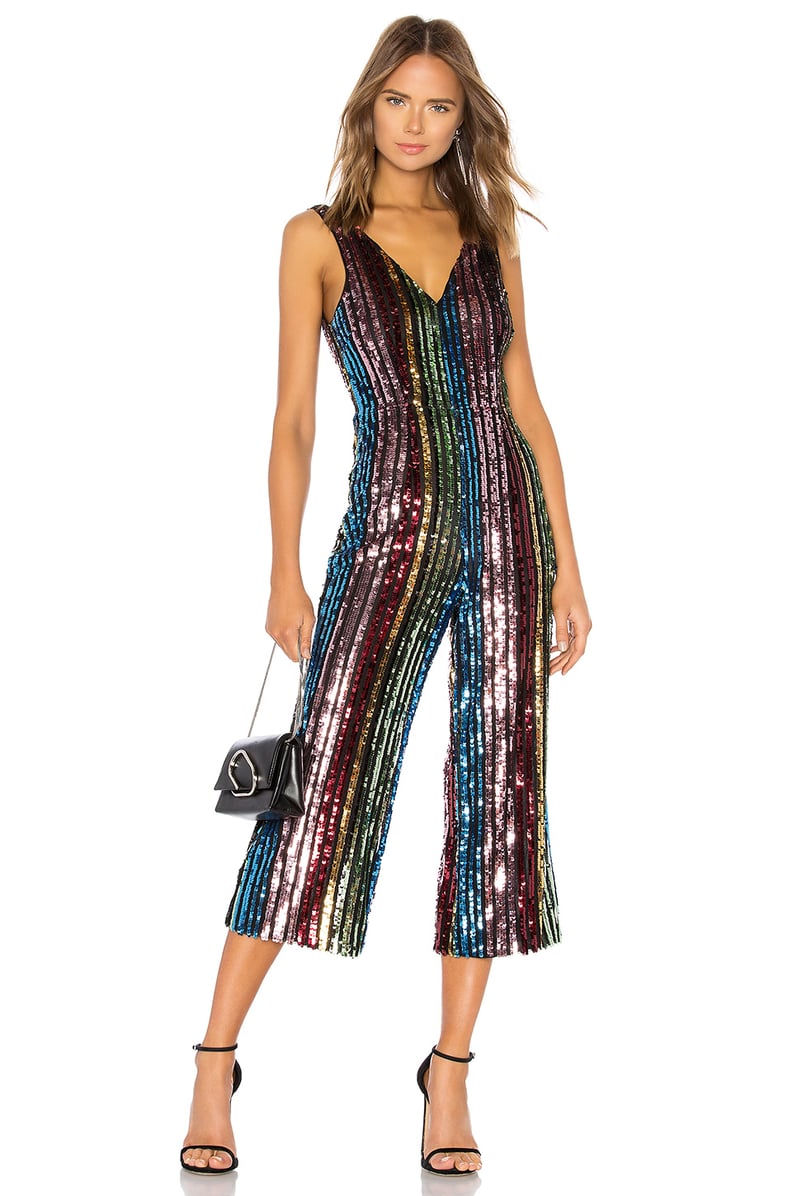 LPA Double V Jumpsuit in Multi Sequin