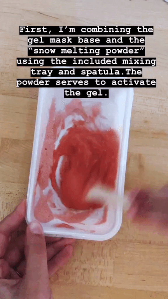 It feels like a science experiment when combining the base and the powder.