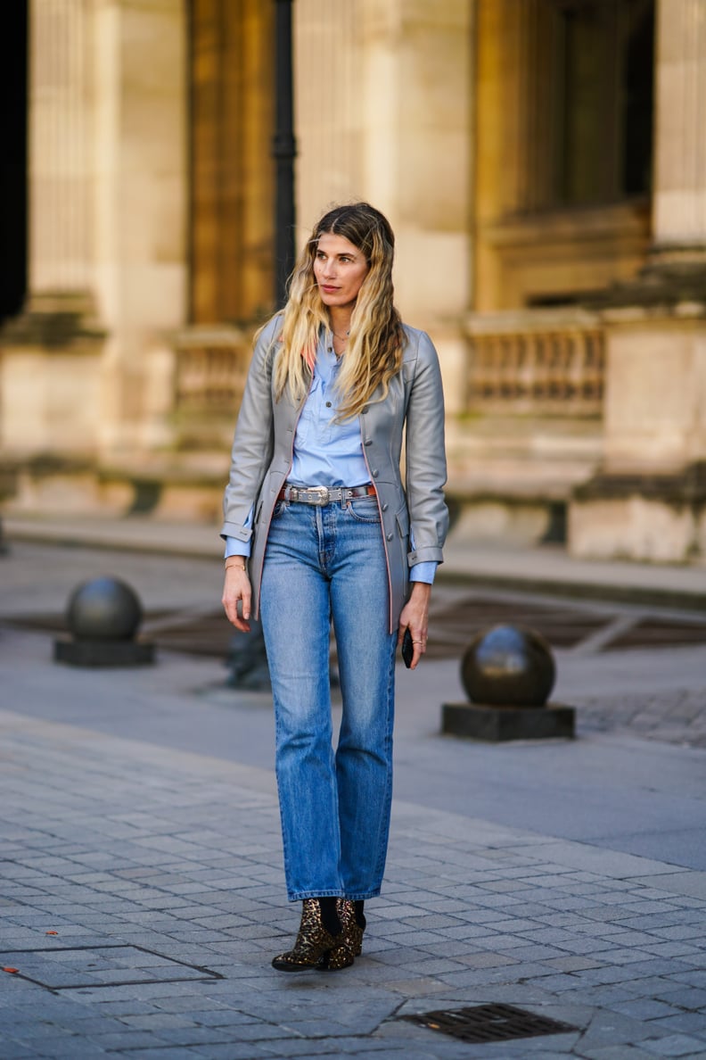 What to Wear With Straight Leg Jeans - the gray details