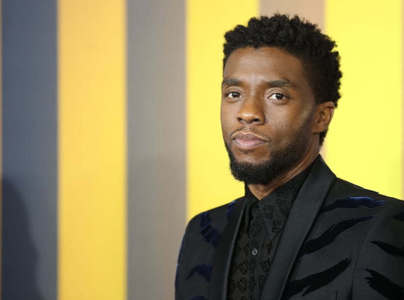 LONDON, ENGLAND - FEBRUARY 08:  Chadwick Boseman attends the European Premiere of 'Black Panther' at Eventim Apollo on February 8, 2018 in London, England.  (Photo by Mike Marsland/Mike Marsland/WireImage)
