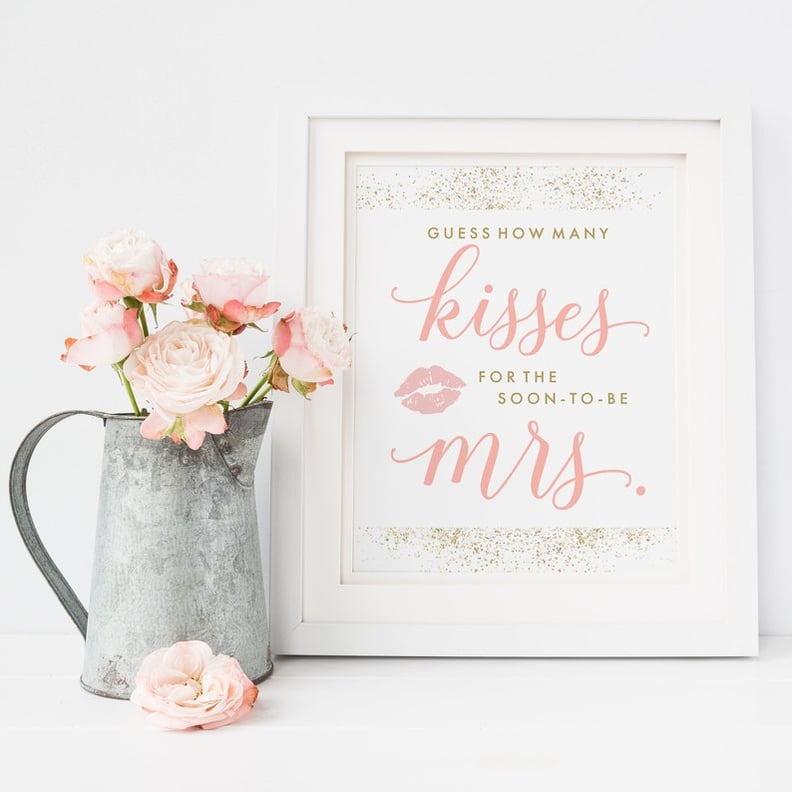 Guess How Many Kisses For the Soon-to-Be Mrs. Printable Game