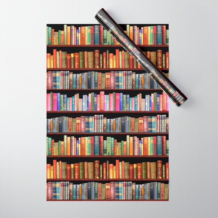 Society6 Vintage Books Wrapping Paper