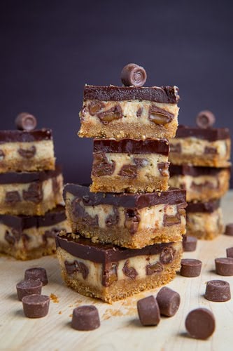 Rolo Cheesecake Bars