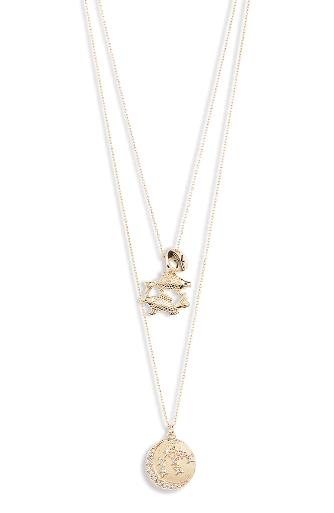 Knotty Pisces Astrological Charm Layered Necklace