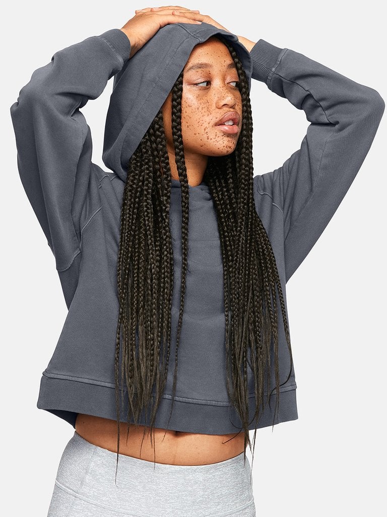 Outdoor voices cotton terry cropped hoodie clearance