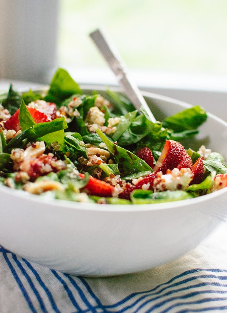 Strawberry and Spinach Salad With Quinoa and Goat Cheese