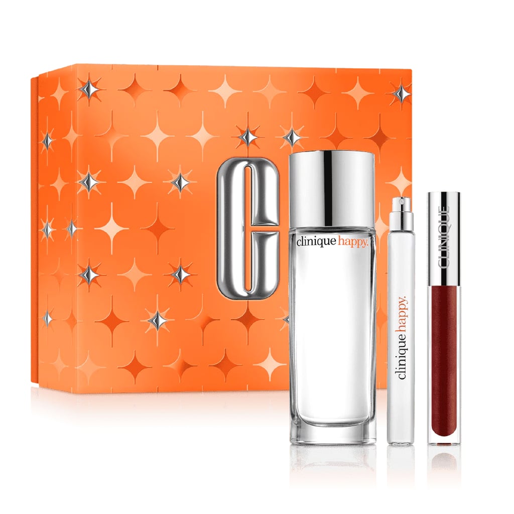 Perfectly Happy: Perfume Set ($79, originally $99)
This trio pairs a full-size bottle of Clinique's beloved Happy fragrance, with its mood-boosting notes of ruby red grapefruit, bergamot, and mandarin, alongside a travel-size version and a lip gloss in the brand's iconic Black Honey shade. It's not necessarily a combination I would've thought to put together myself, but I'd be blissfully happy to unwrap it.