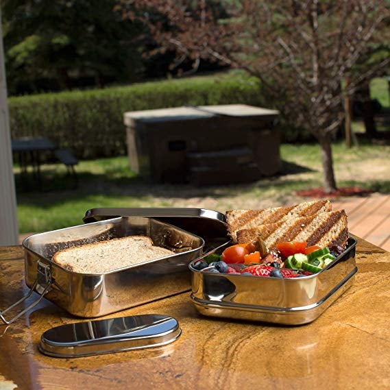Best Eco-Friendly Lunch Box: 3-in-1 Stainless-Steel Bento Lunch Box