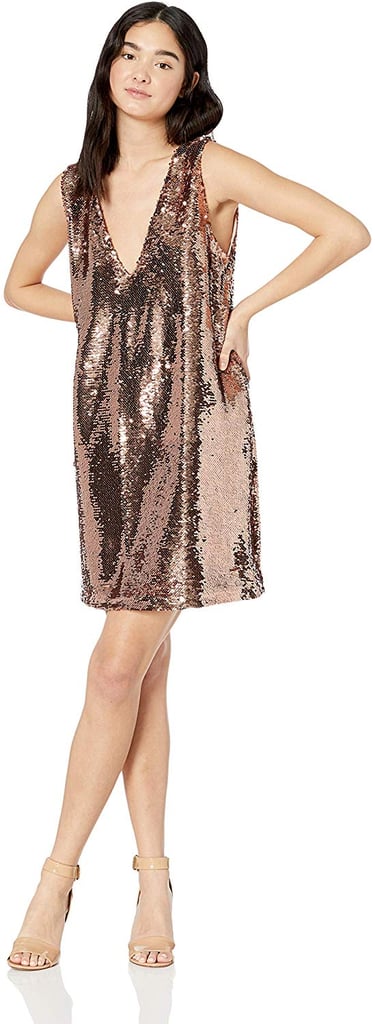 sequin mini shift dress