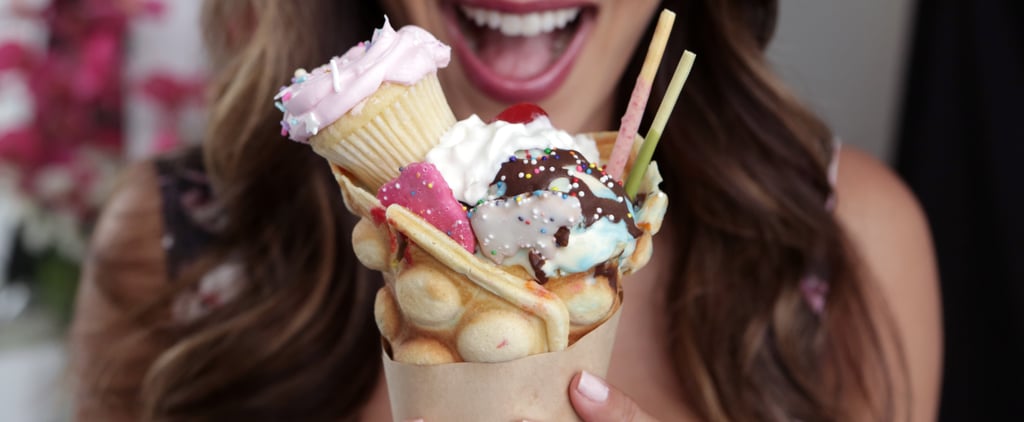 Birthday Bubble Waffle Ice Cream Cone