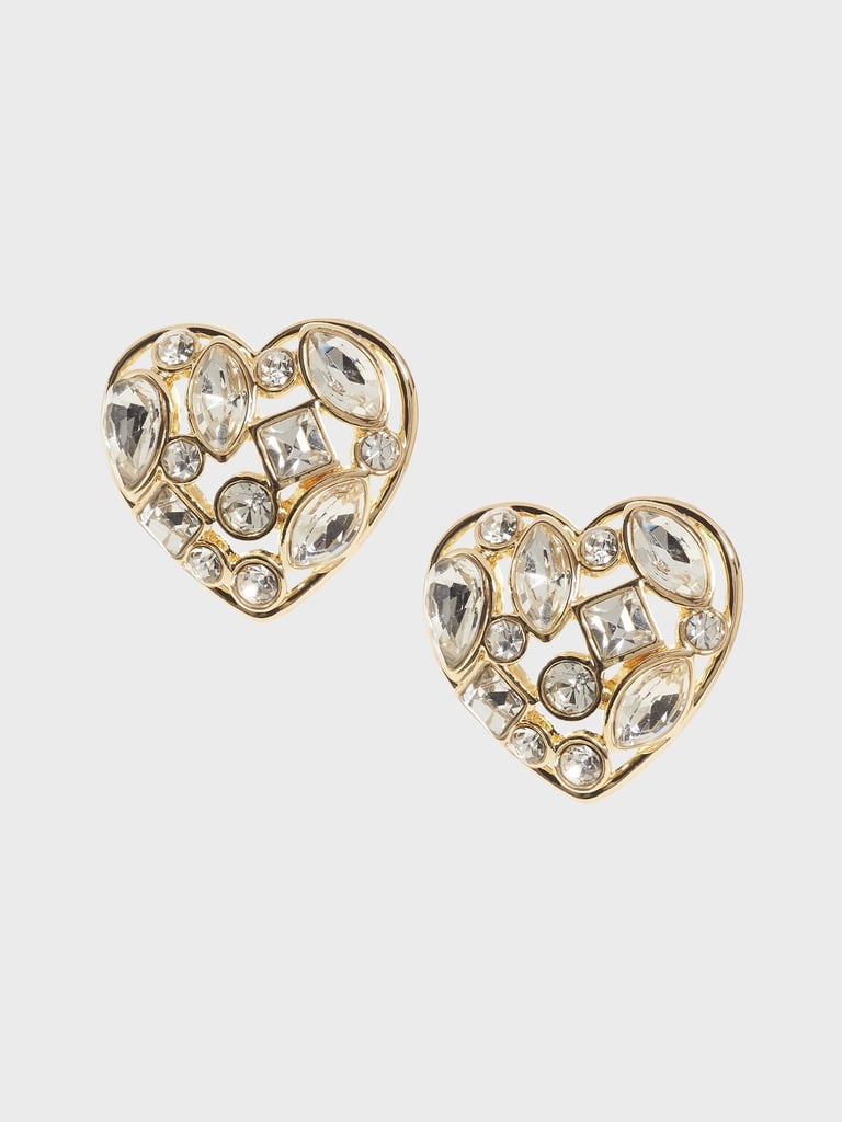 Banana Republic Gem Heart Stud Earrings