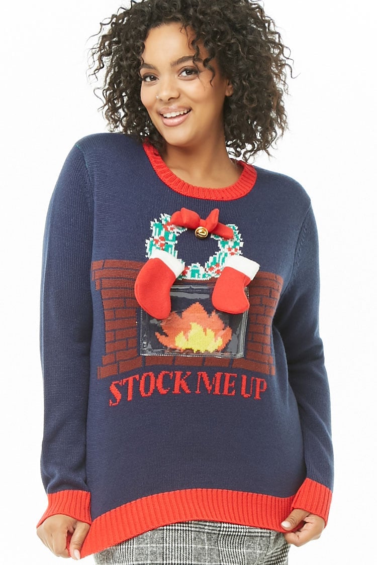 Stock Me Up Plus-Size Graphic Sweater