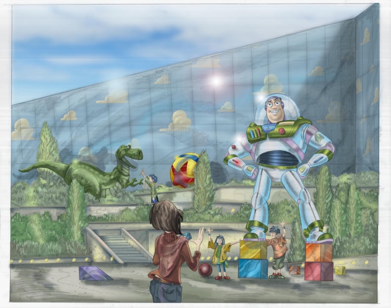 Toy Story Hotel's Buzz Lightyear Courtyard Rendering