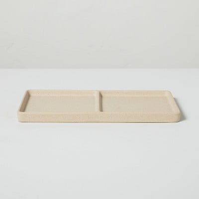 Threshold designed with Studio McGee Textured Ceramic Divided Organiser Tray