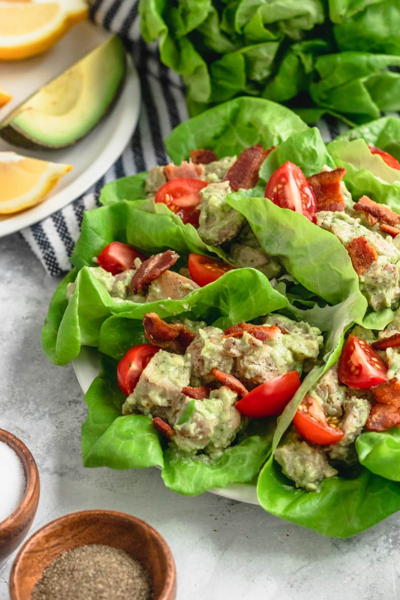 Whole30 Avocado Salad Chicken Wraps