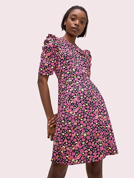 Marker Floral A-Line Dress