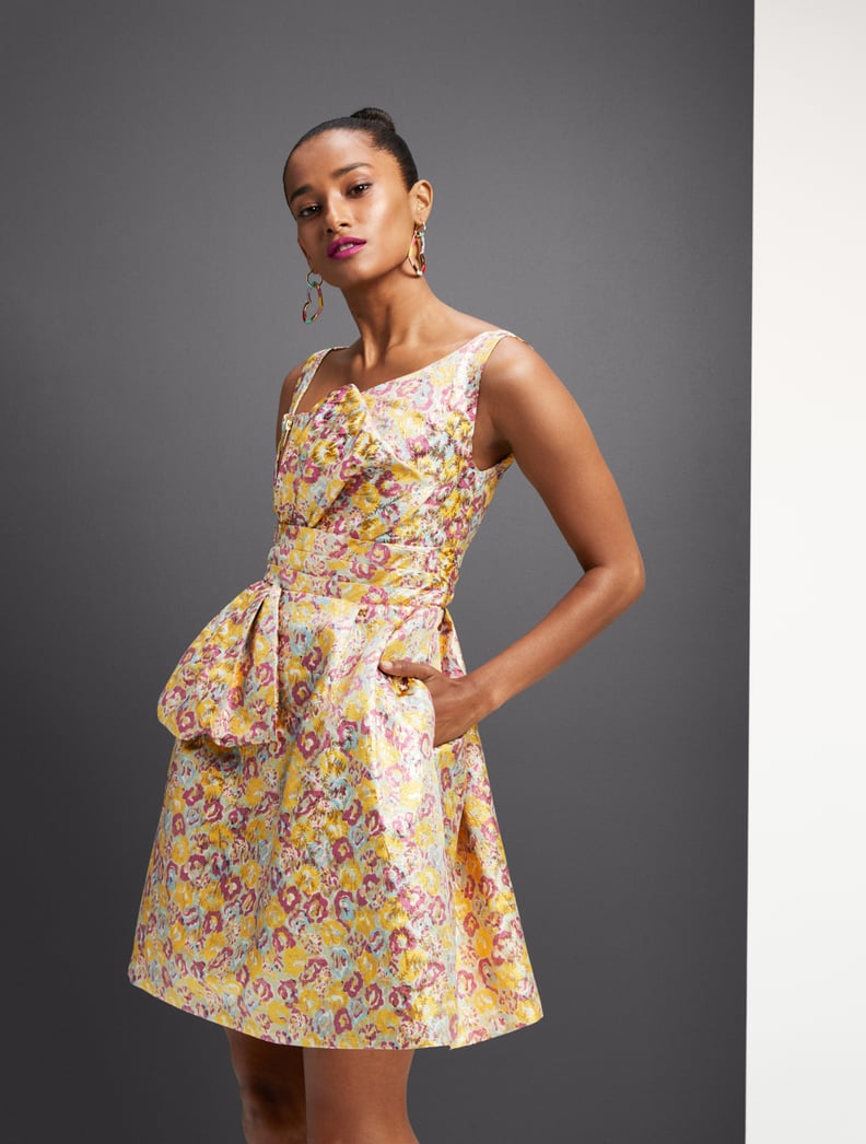 Zac Posen for Target Women's Floral Print Sleeveless Brocade Mini Dress in Yellow/Pink