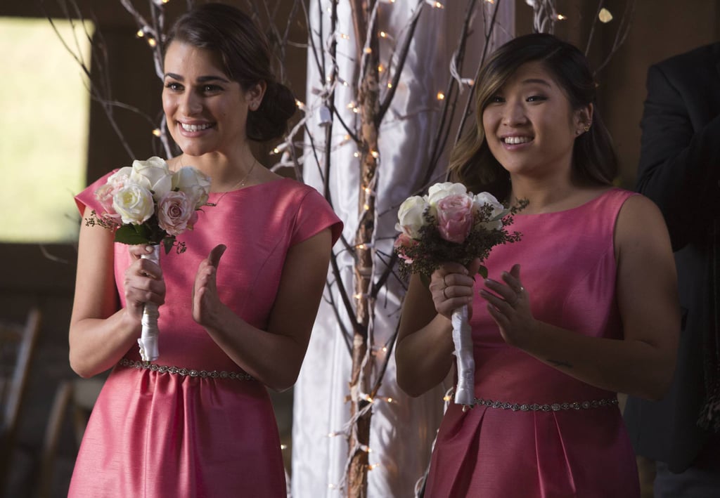 How nice of them to let Rachel be a bridesmaid, considering all the nasty things Santana has said to her over the years.