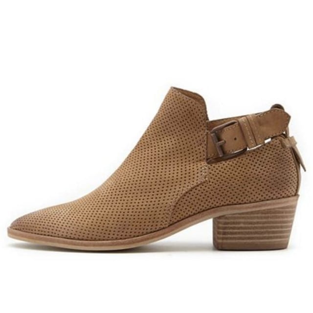 Dolce Vita Perforated Suede Ankle Boots ($148)