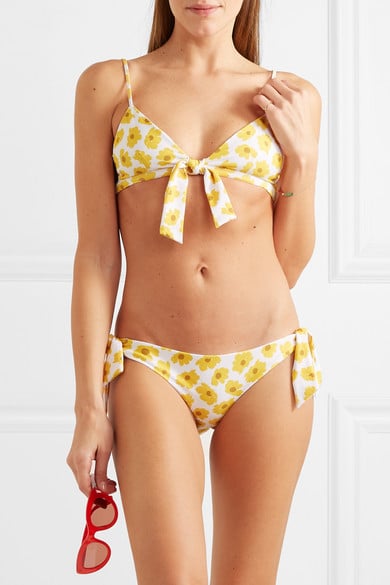 Faithfull The Brand Laurent and Abbey Tie-Detailed Floral-Print Triangle Bikini