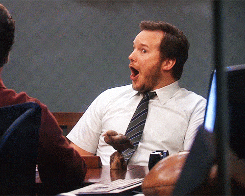 You have a file of Chris Pratt GIFs to use in your online chats.