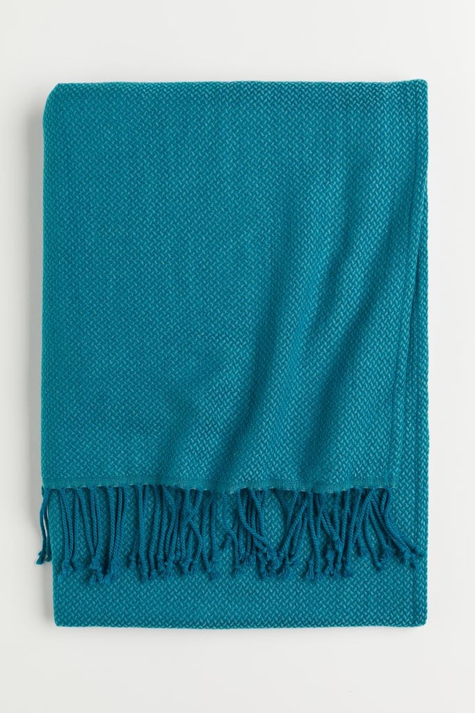 A Teal Blanket: Jacquard-Weave Throw