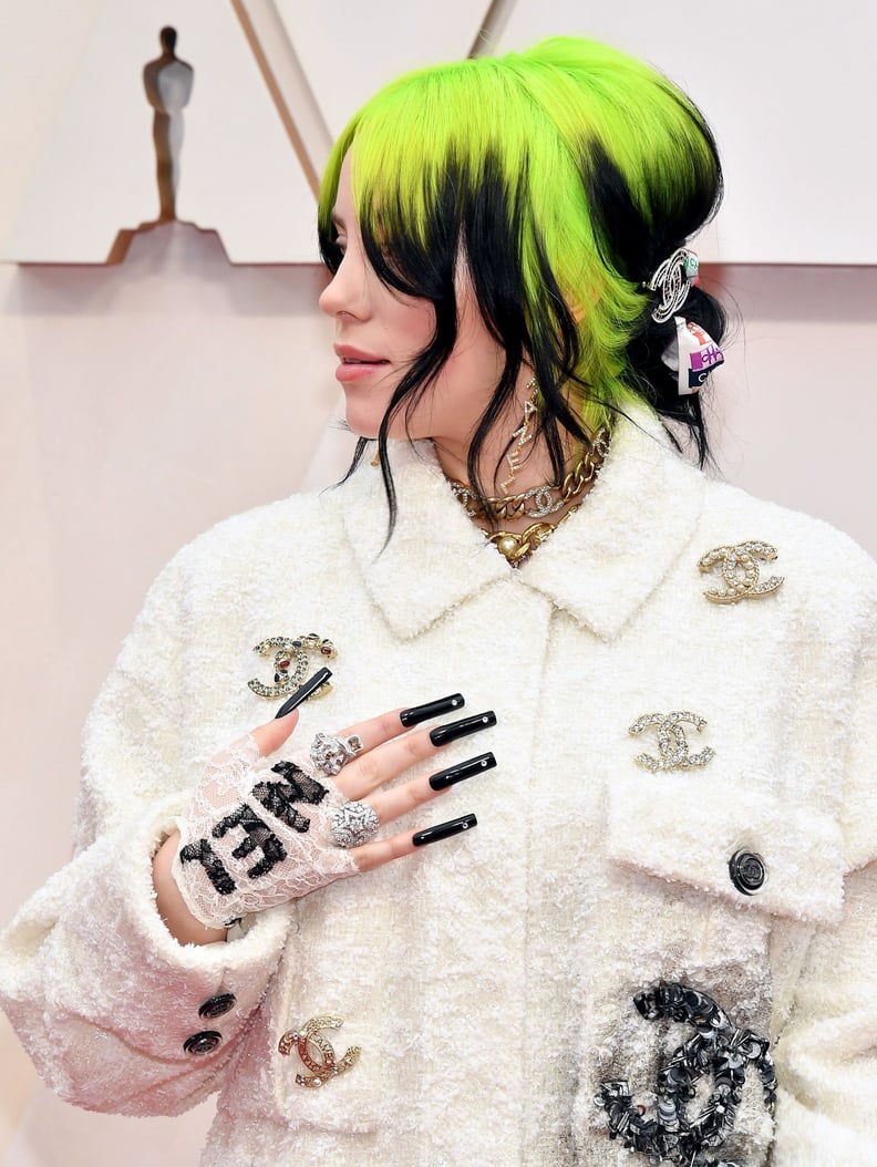 Billie Pop Mullet | Black Wig with Neon Green Roots and Choppy Bangs | Premium Halloween Wig