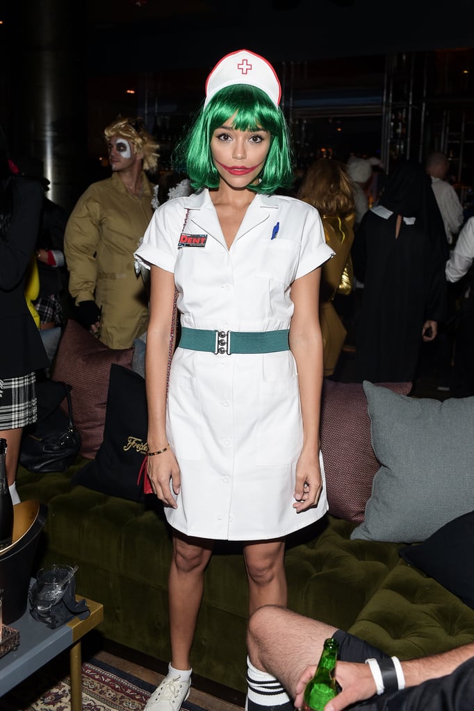 Ashley Madekwe showed off her Dark Knight-inspired costume inside the party.