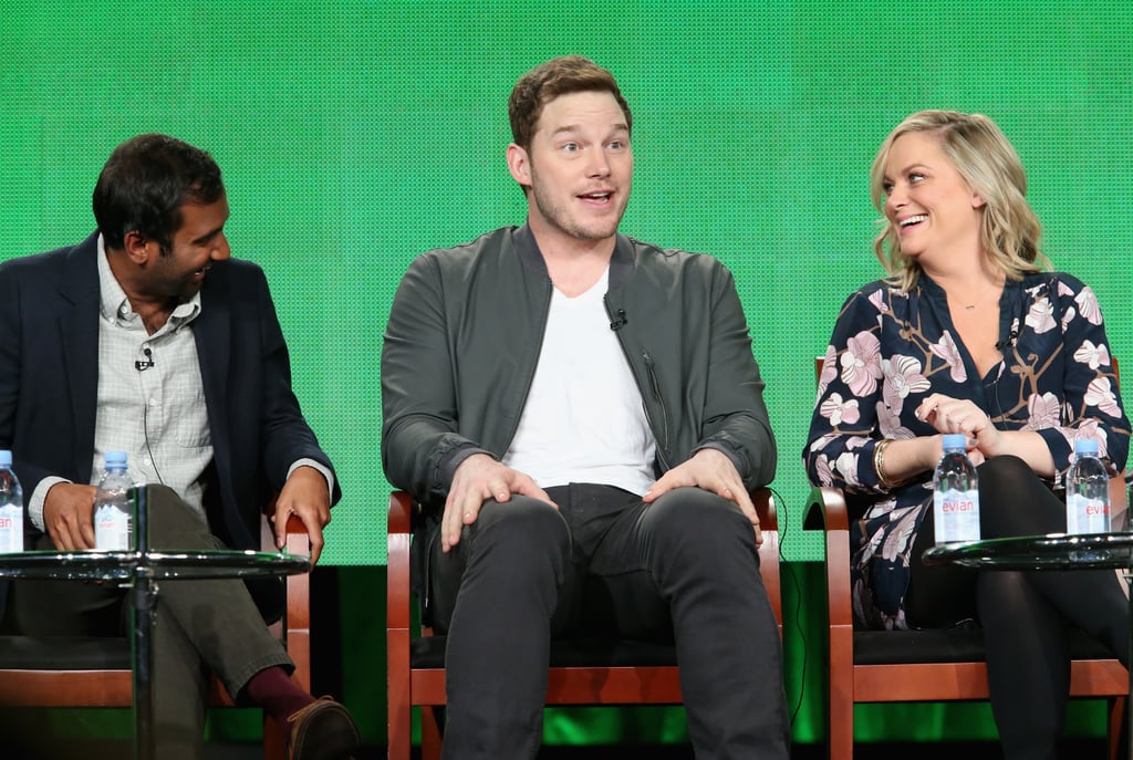 Aziz Ansari, Chris Pratt, and Amy Poehler had plenty of laughs during their Parks and Recreation panel at the TCAs on Friday.