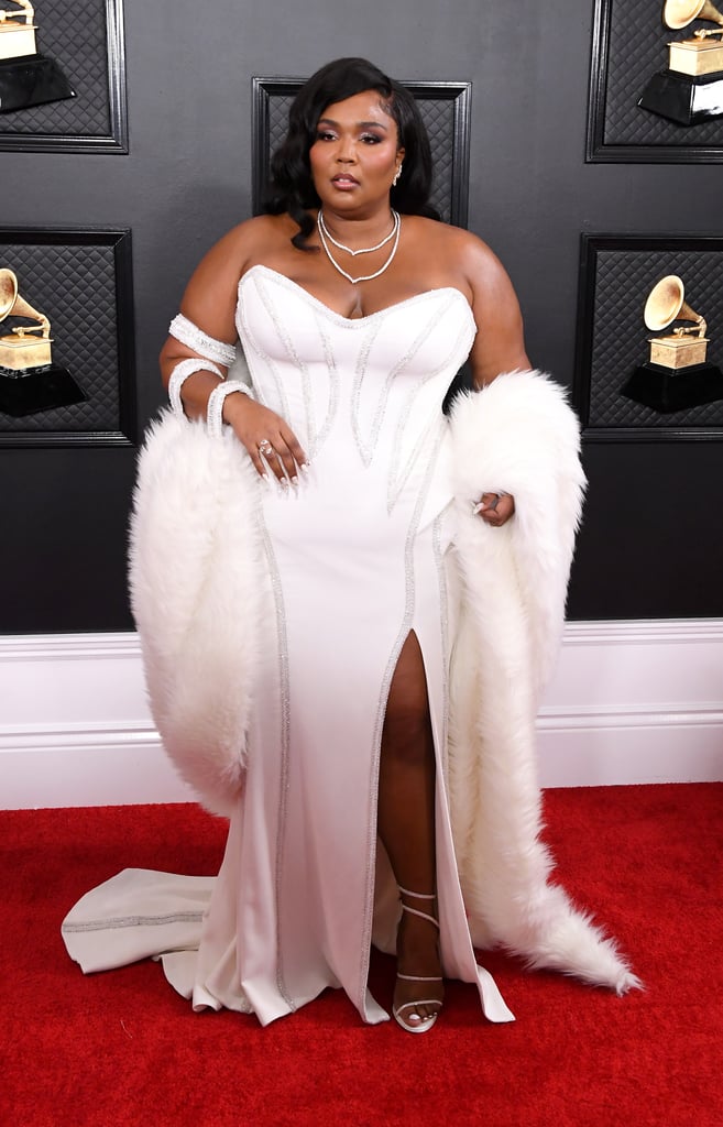 Lizzo s White Atelier Versace  Dress  at the Grammys 2020  