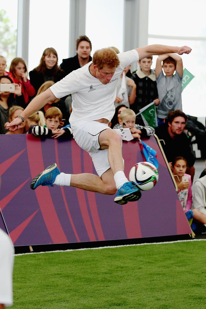 Prince Harry Playing Soccer in New Zealand