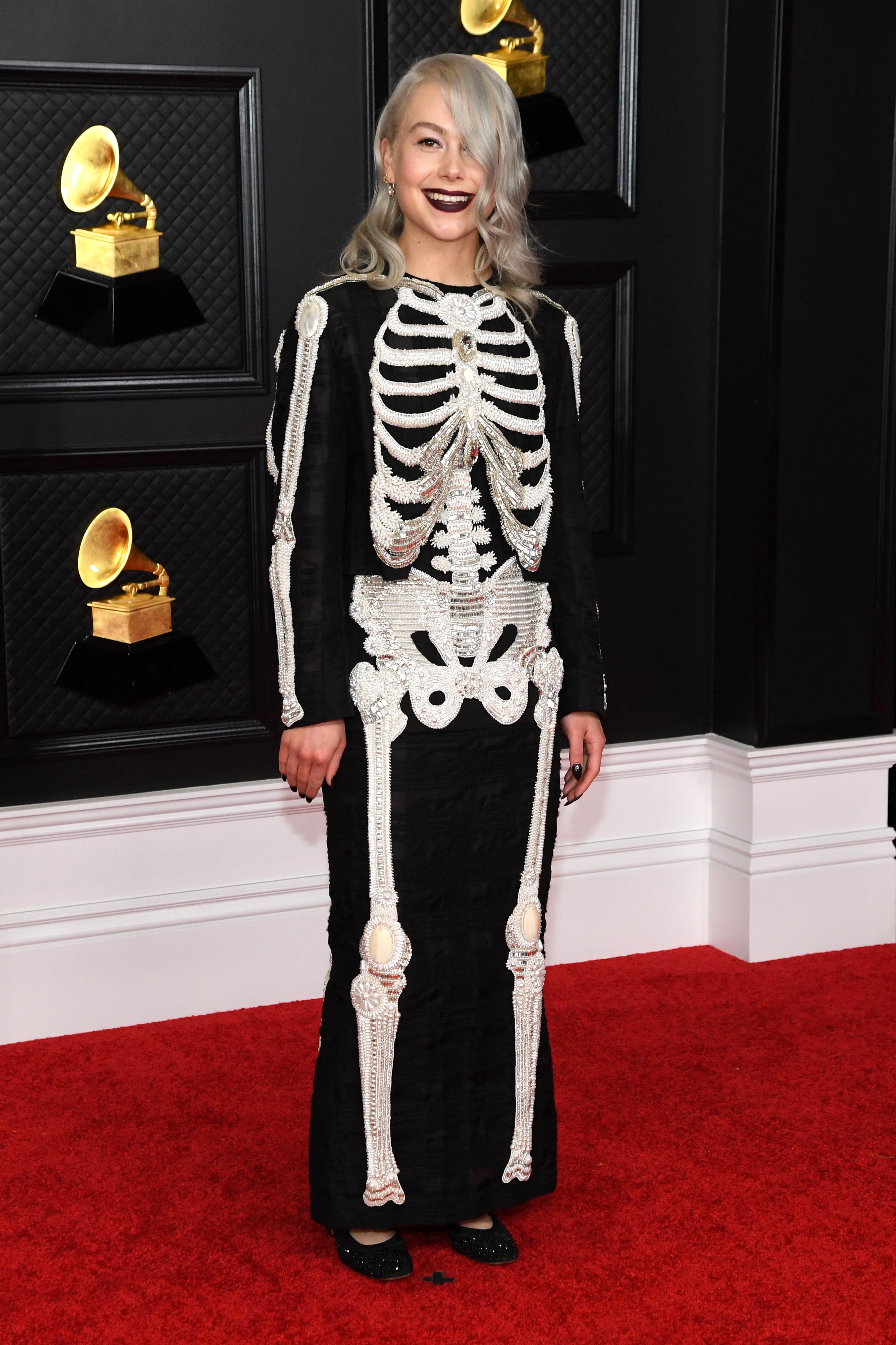 Phoebe Bridgers Wears Thom Browne Skeleton Dress to Grammys | PS Fashion