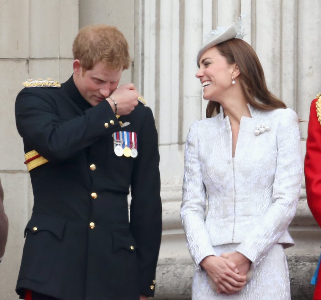 He had his sister-in-law grinning ear-to-ear when he joked around during the 2014 Trooping the Colour festivities.